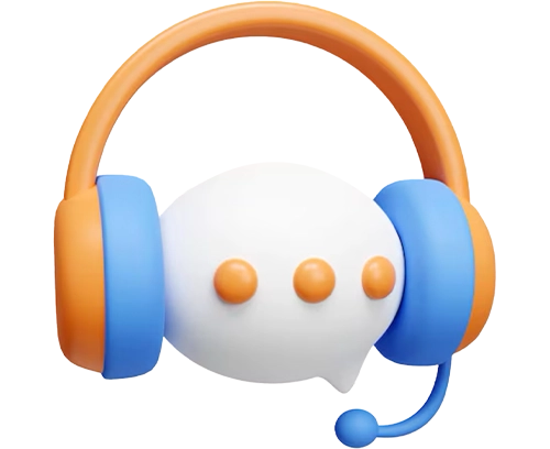 icon chat and earphone